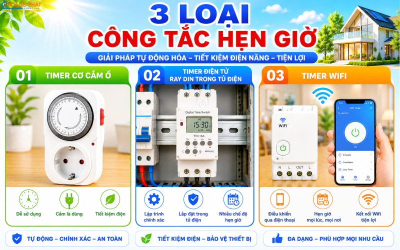 Công Tắc Hẹn Giờ Timer: Cách Chọn Và Cài Đặt Để Tự Động Hóa Thiết Bị Điện Gia Đình