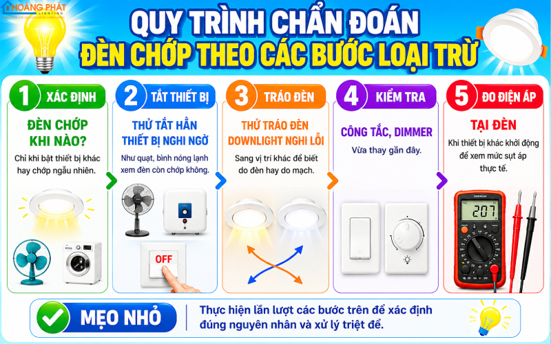 Đèn Downlight Bị Chớp Khi Dùng Chung Quạt Trần, Đèn Khác: Nguyên Nhân Và Cách Xử Lý