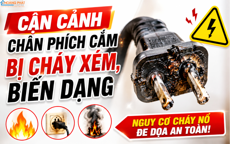 Chân phích cắm bị cháy