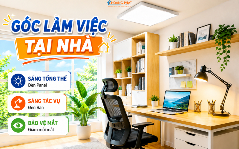 Chiếu Sáng Góc Làm Việc Tại Nhà: Chống Mỏi Mắt, Tăng Tập Trung