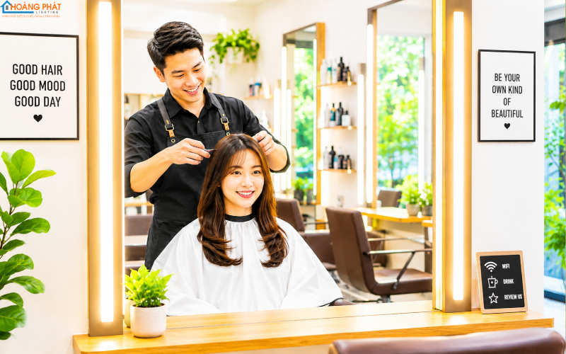 Chiếu Sáng Spa Và Salon Tóc: Thiết Kế Ánh Sáng Thư Giãn, Tôn Da, Chuẩn Màu Nhuộm