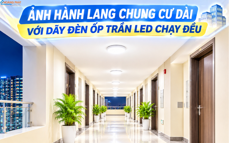 Chiếu sáng hành lang chung cư vận hành liên tục