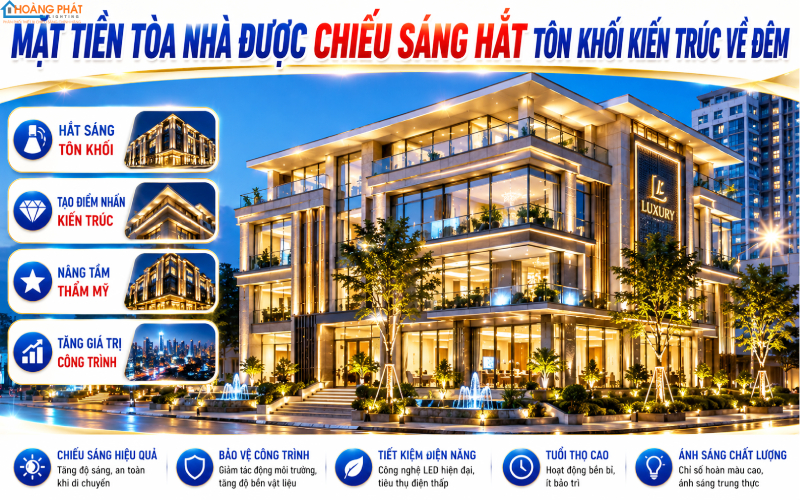 Chiếu sáng mặt tiền Facade