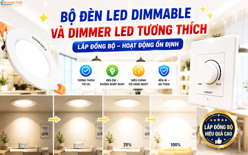 Chọn đèn LED và dimmer tương thích