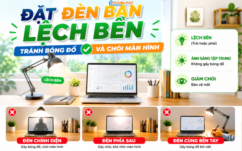 Chiếu Sáng Góc Làm Việc Tại Nhà: Chống Mỏi Mắt, Tăng Tập Trung