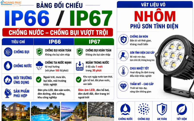 Chuẩn IP đèn ven biển