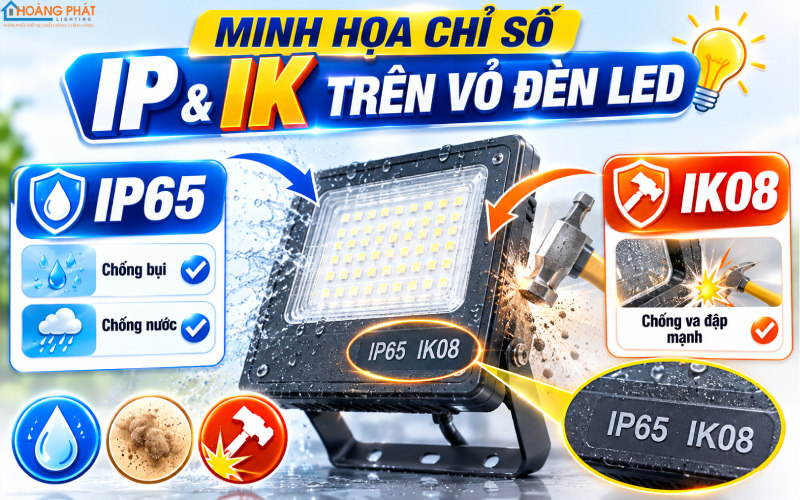Chuẩn IP, IK đèn LED