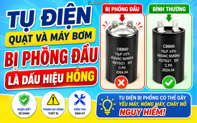 Cách Kiểm Tra Và Thay Tụ Điện Quạt, Máy Bơm Bị Yếu: Hướng Dẫn Chi Tiết An Toàn