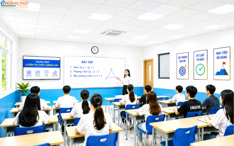 Chiếu Sáng Phòng Học Chống Cận Cho Trẻ: Chọn Đèn Đúng Chuẩn