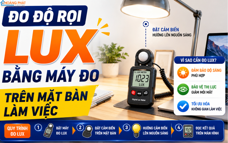 Độ lux mặt bàn làm việc