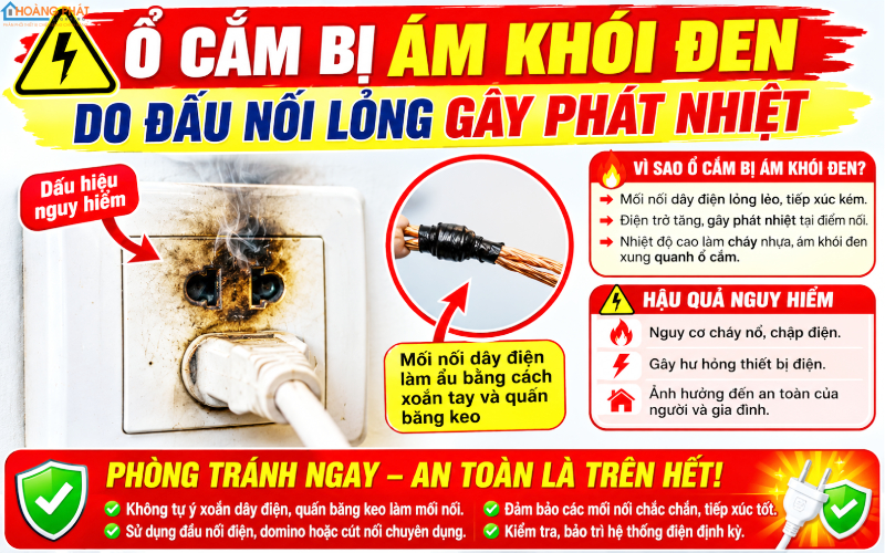Hậu quả đấu nối điện lỏng gây cháy