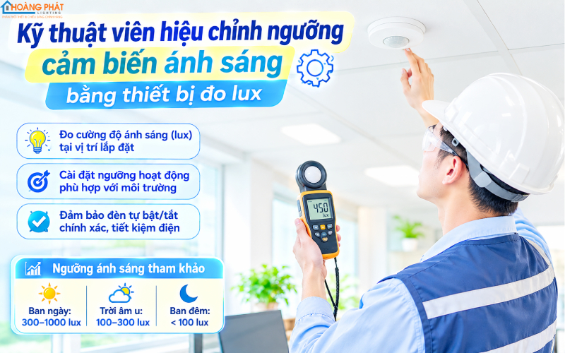 Hiệu chỉnh cảm biến daylight harvesting