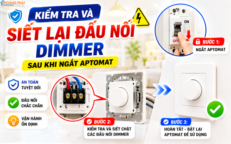 Khắc phục đèn LED nháy khi dùng dimmer
