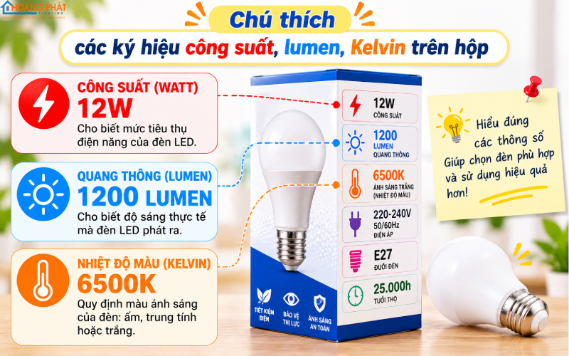 Ký hiệu thông số đèn LED