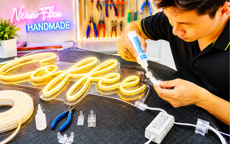 Đèn LED Neon Flex Trang Trí: Cách Chọn Và Thi Công Đẹp, Bền