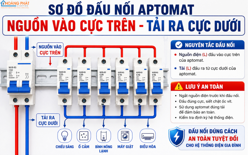sơ đồ đấu nối aptomat đúng chuẩn