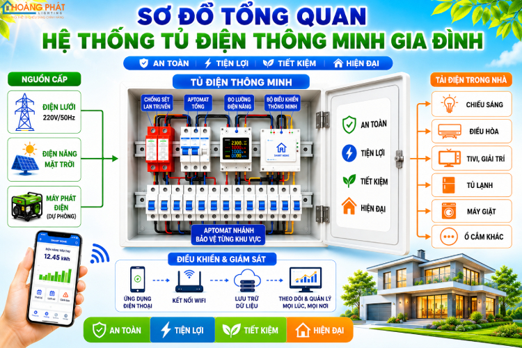 Tủ Điện Thông Minh & Giám Sát Điện Năng IoT Cho Gia Đình: Giải Pháp Toàn Diện