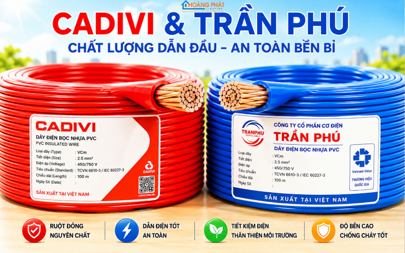 So Sánh Dây Điện Cadivi Và Trần Phú: Nên Chọn Hãng Nào?