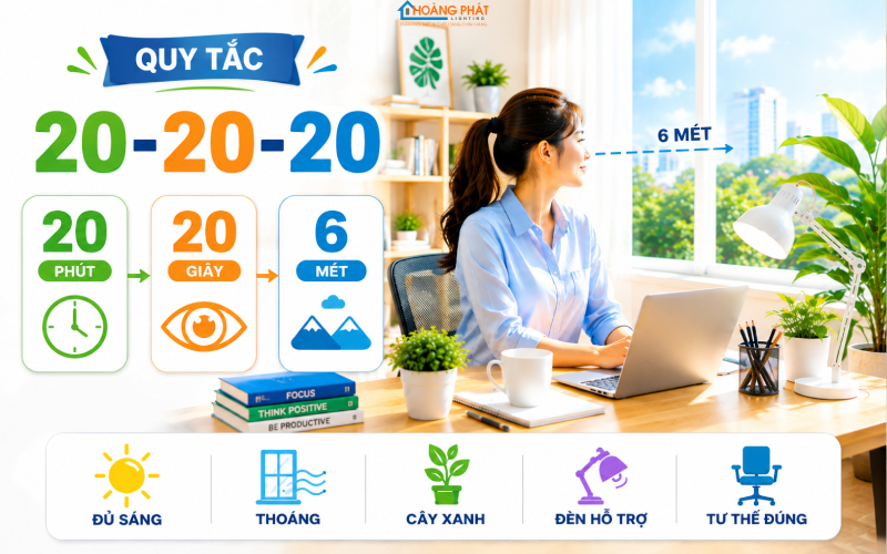 Chiếu Sáng Góc Làm Việc Tại Nhà: Chống Mỏi Mắt, Tăng Tập Trung