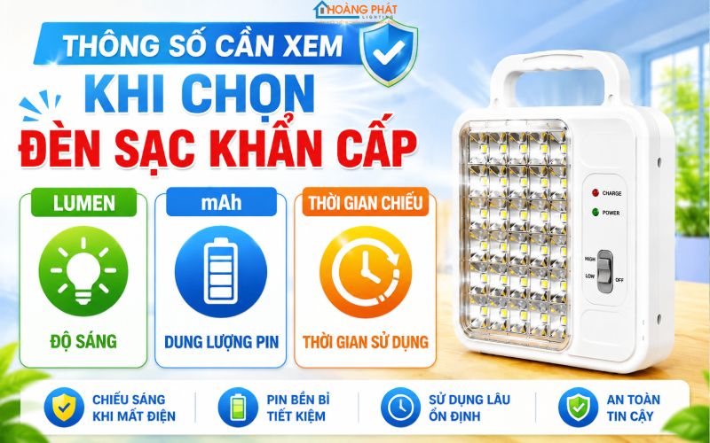 Đèn LED Pin Sạc Khẩn Cấp & Giải Pháp Chiếu Sáng Khi Mất Điện
