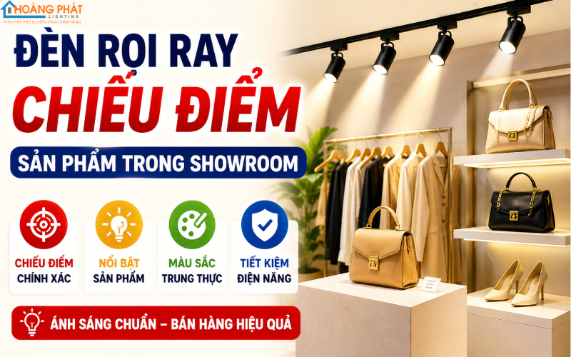 Ứng dụng đèn led chiếu điểm cho showroom