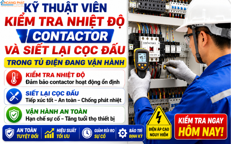 Bảo trì kiểm tra contactor và rơ-le trung gian