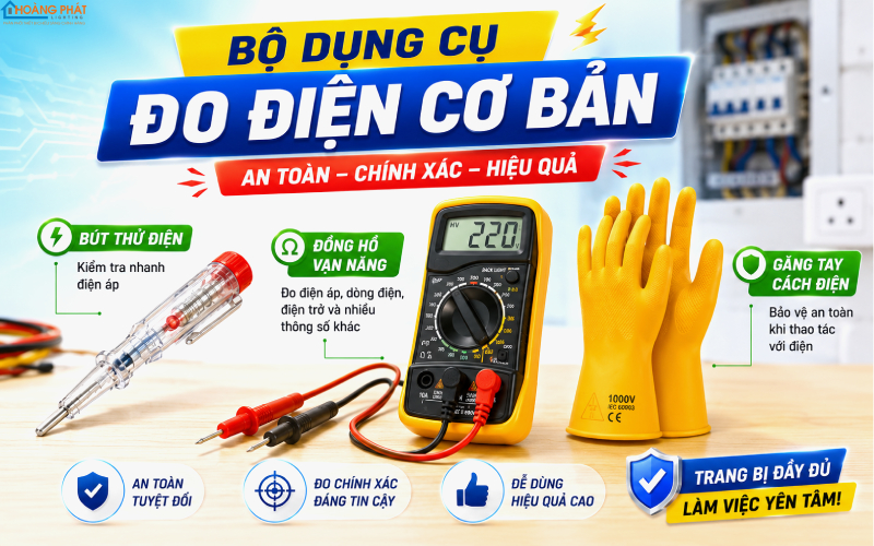 Bộ dụng cụ đo điện an toàn cho gia đình
