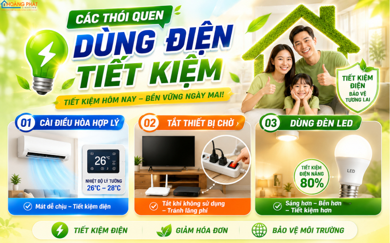 Các thói quen dùng điện tiết kiệm