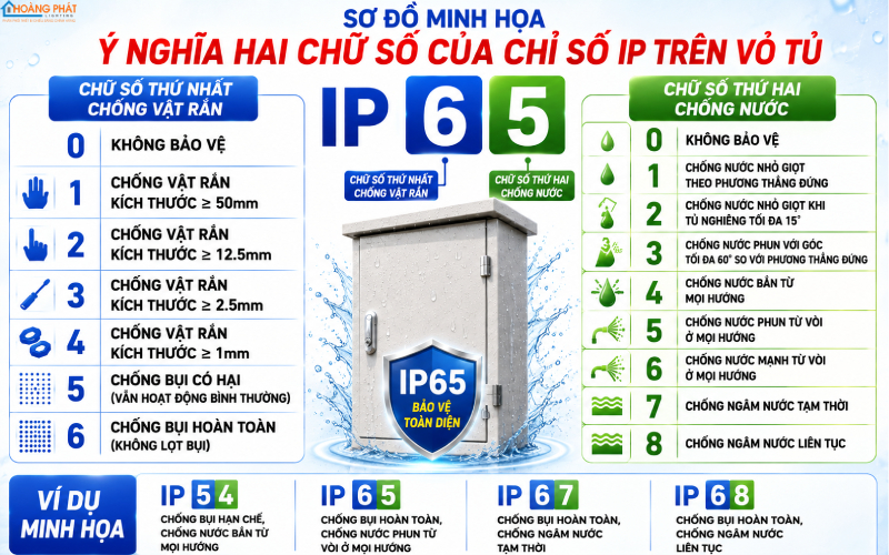 Cách đọc chỉ số IP tủ điện ngoài trời