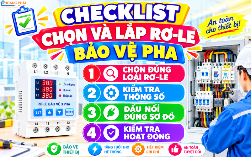 Checklist rơ-le bảo vệ mất pha