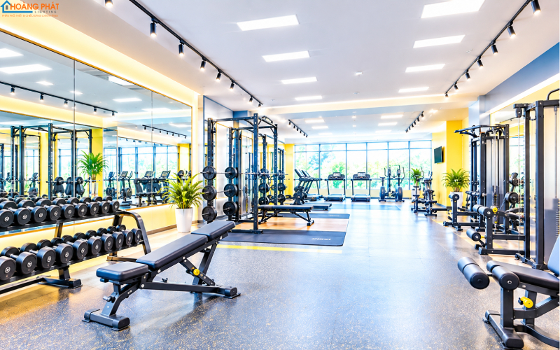 Chiếu sáng phòng gym, phòng tập đủ lux chống chói