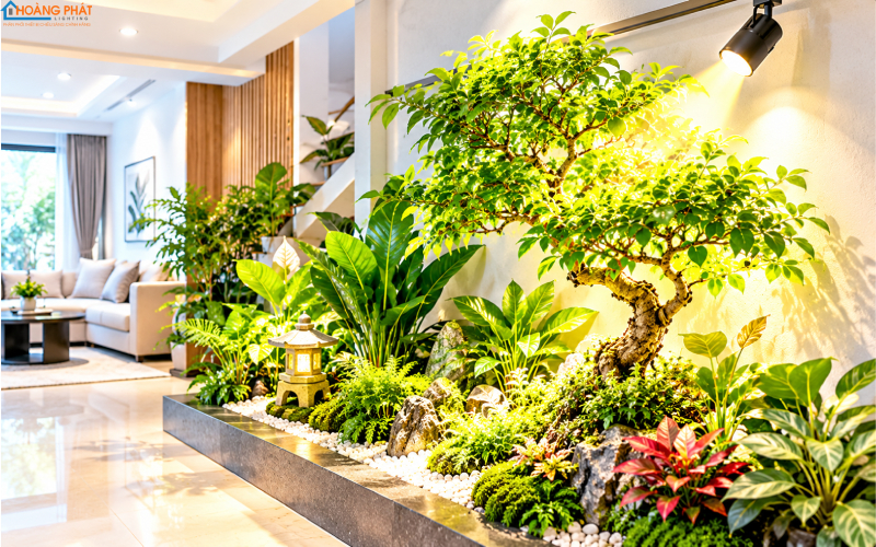 Đèn LED chiếu cây cảnh trong nhà