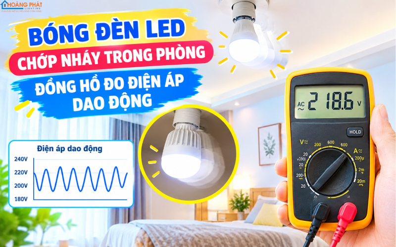 Đèn LED chớp nháy khi điện lưới chập chờn