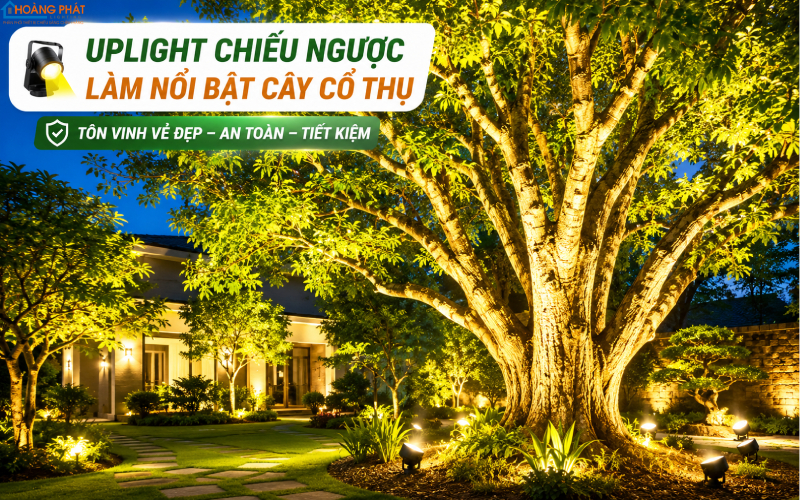 Đèn LED rọi gốc cây uplight sân vườn
