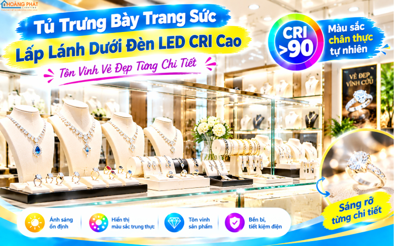 Đèn LED tủ trưng bày trang sức