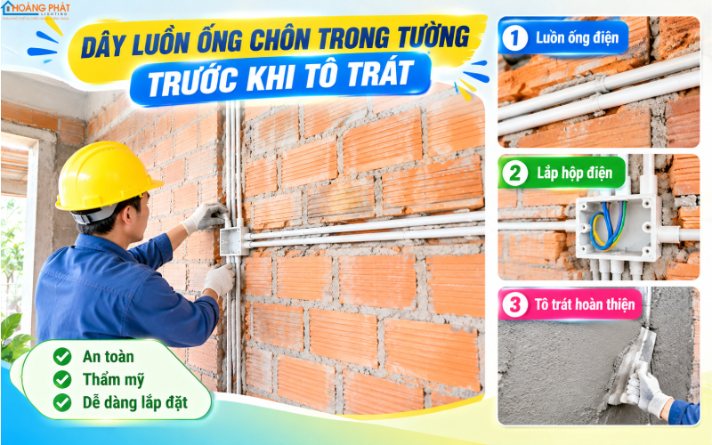 Đi dây điện âm tường