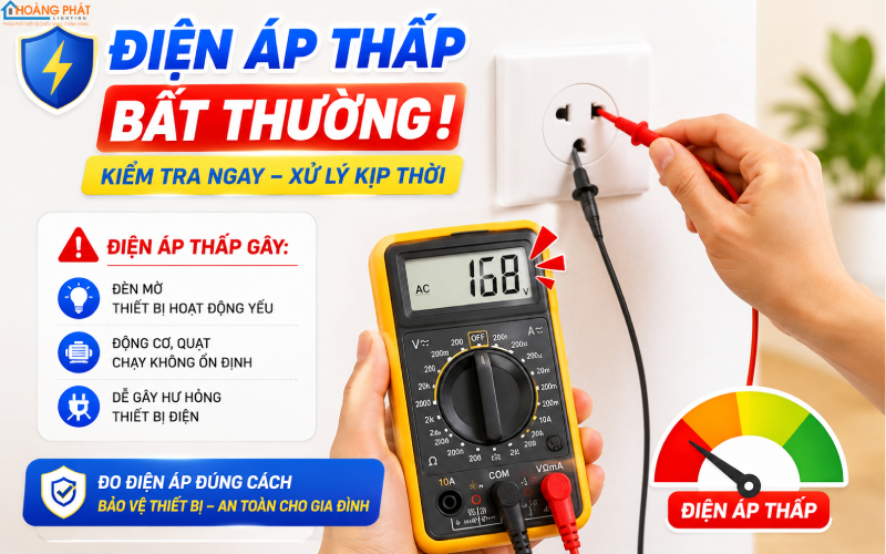 Đo điện áp kiểm tra hiện tượng điện chập chờn