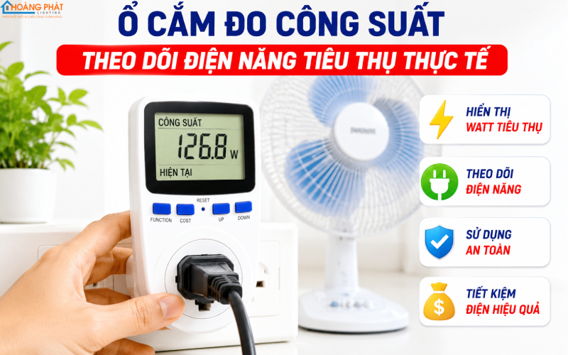 Dùng ổ cắm đo công suất tìm thiết bị ngốn điện trong nhà