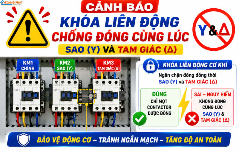 Khóa liên động mạch sao tam giác an toàn