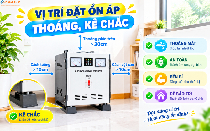 Lắp đặt bảo trì ổn áp đúng cách