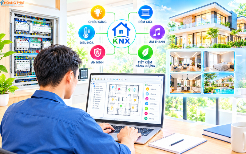 Lập trình KNX biệt thự bằng phần mềm chuyên dụng