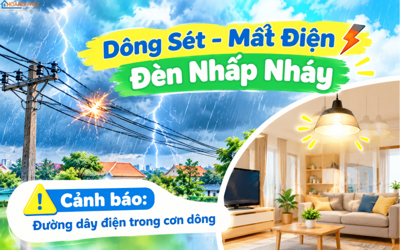 Mất điện chập chờn mùa mưa dông