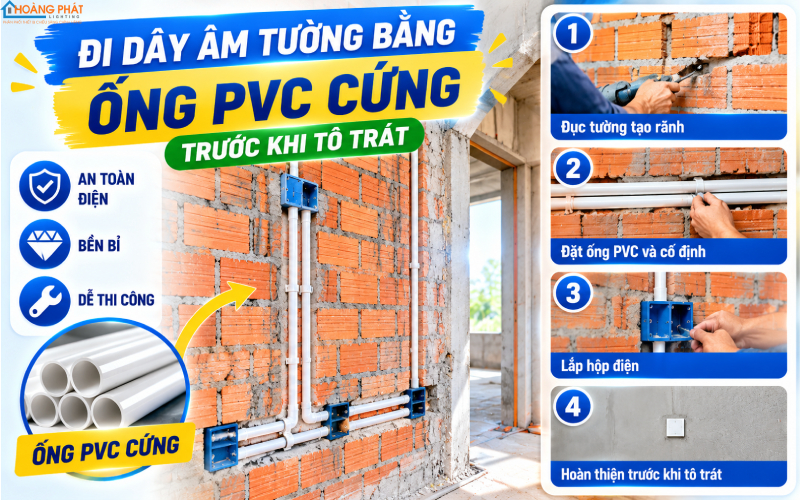 Ống luồn đi dây âm tường