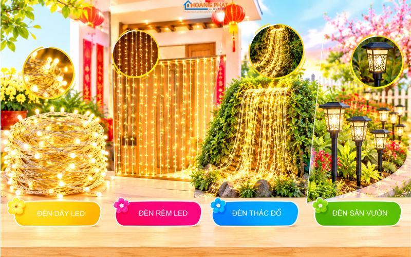 Phân loại đèn LED trang trí Tết