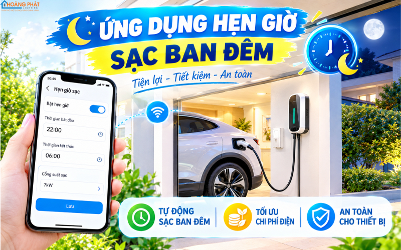 Sạc xe điện thông minh tiết kiệm điện