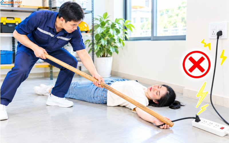 Tách nạn nhân điện giật an toàn