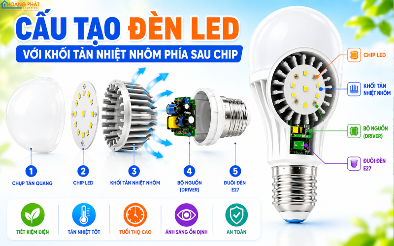 Tản Nhiệt Đèn LED: Vì Sao Quyết Định Tuổi Thọ Và Cách Nhận Biết Loại Tốt