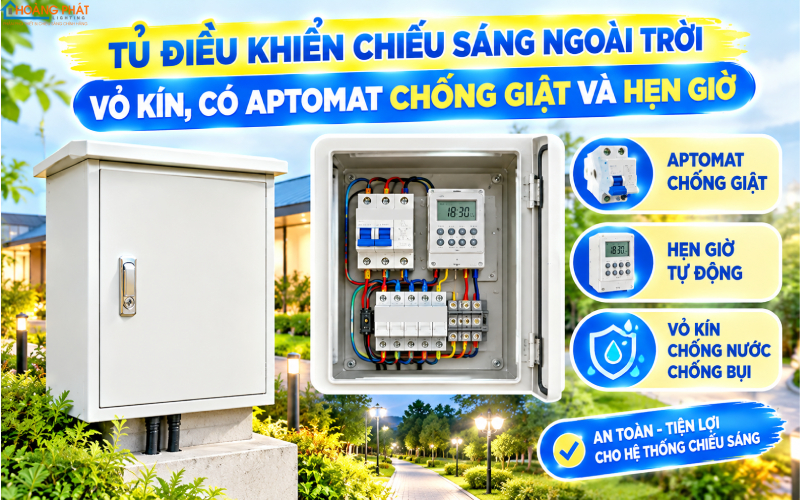 Tủ điều khiển chiếu sáng ngoài trời an toàn