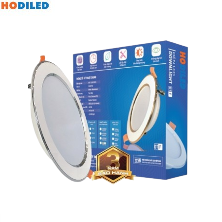 Đèn led âm trần HO-TDF05-105B 5W 3000K Hodiled viền bạc