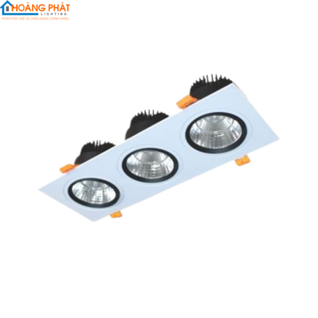 Đèn led âm trần vuông chiếu điểm DFC3091 6500K 3x9W Duhal